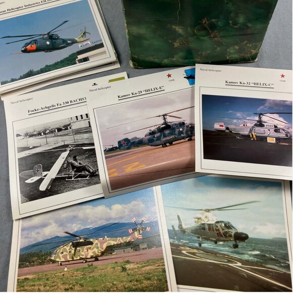 Edito Service Military Warplane Aircraft Helicopter Airplane Collector Cards Vtg - Picture 1 of 4